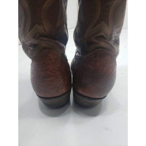 Nocona 6525 Vintage Bullhide Leather Embroidered Accents Cowboy Boots Size 8EE main image 9